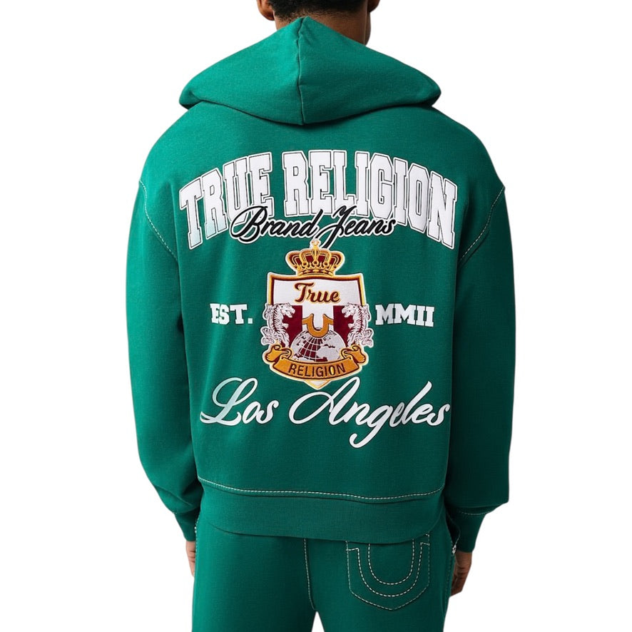 TRUE RELIGION: Crest Boxy Zip Up 110150